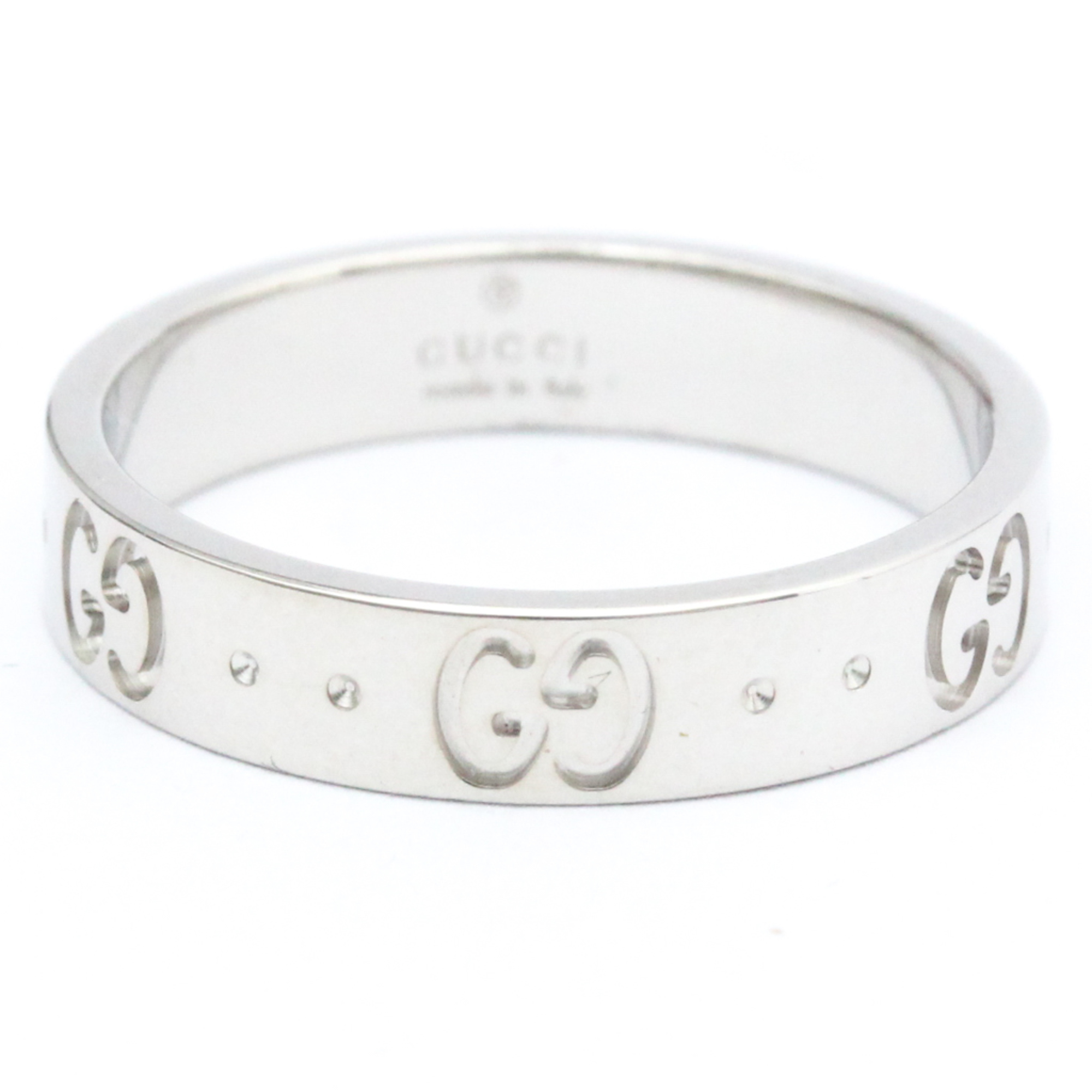 Gucci Icon White Gold [18k] Fashion No Stone Band Ring